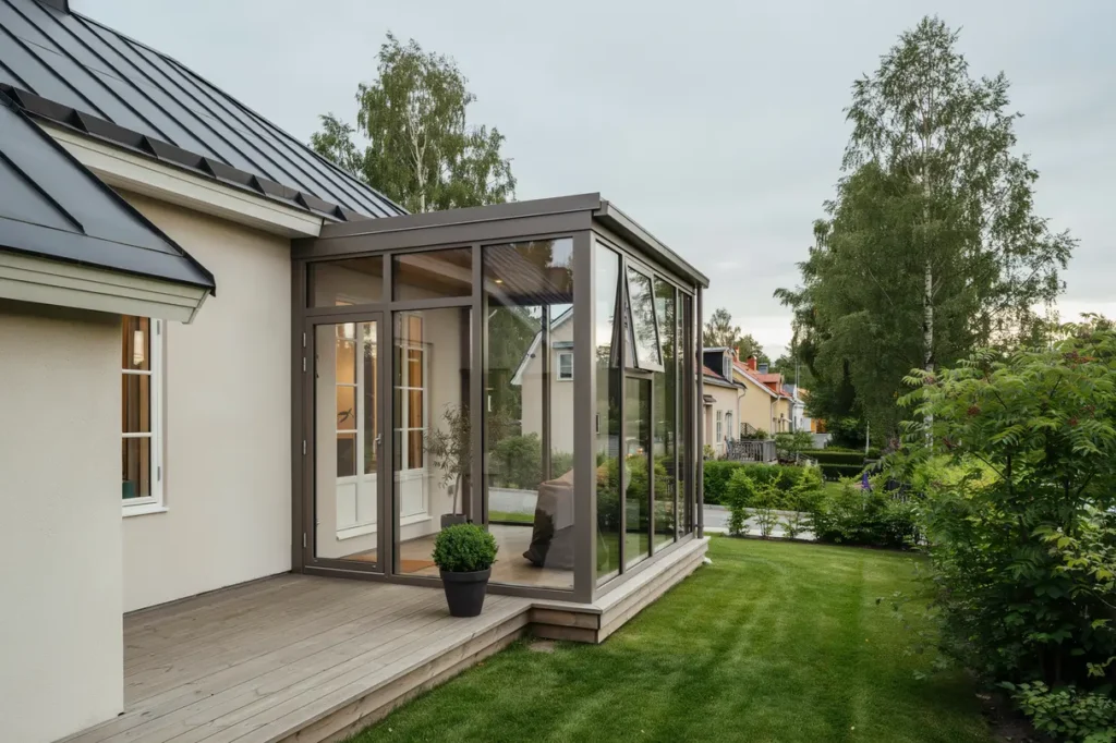 komplett inglasning av altan och veranda i rstaberg rsta